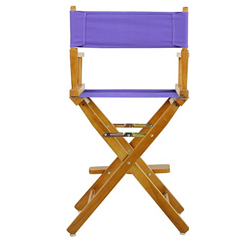 Casual Home 220-05/021-41 Honey Oak Director Chair 24" - Counter Height OakFrame/Purple Canvas