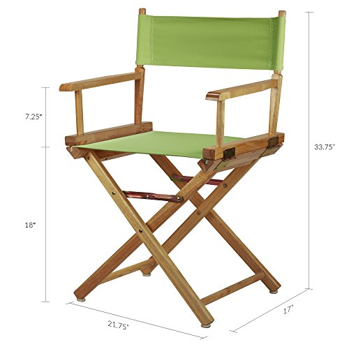 Casual Home 200-00/021-72 Director Chair 18" - Classic Height Natural Frame/Lime Green Canvas