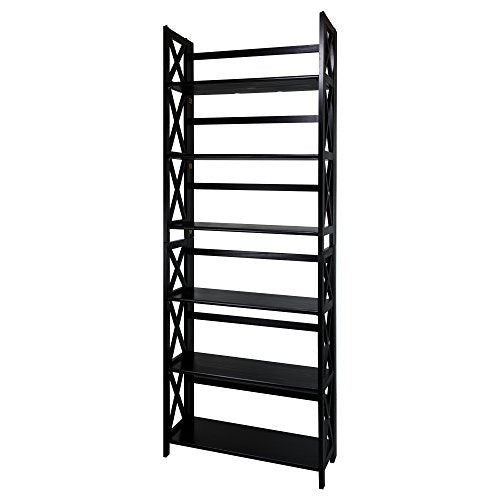 Casual Home Montego 3-Shelf Folding Bookcase, Black