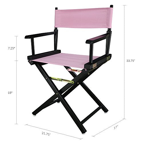 Casual Home 200-02/021-22 Director Chair 18" - Classic Height BlackFrame/Pink Canvas