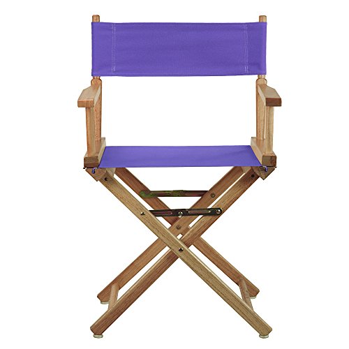 Casual Home 200-00/021-41 Director Chair 18" - Classic Height Natural Frame/Purple Canvas