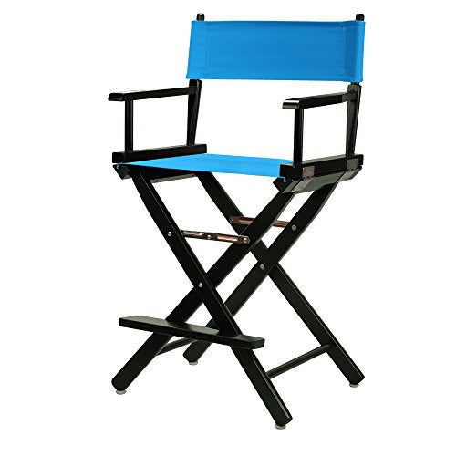 Casual Home 220-02/021-27 Director Chair 24" - Counter Height BlackFrame/Turquoise Canvas