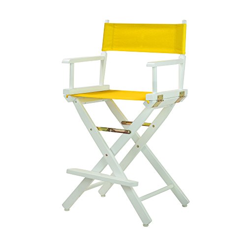 Casual Home 220-01/021-34 Director Chair 24" - Counter Height WhiteFrame/Gold Canvas