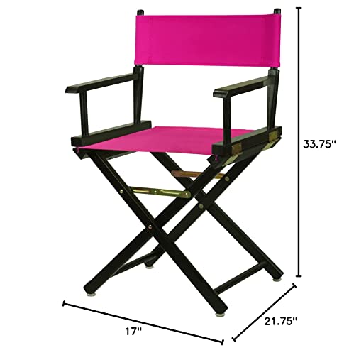 Casual Home 200-02/021-30 Director Chair 18" - Classic Height BlackFrame/Magenta Canvas