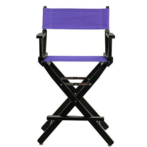 Casual Home 220-02/021-41 Director Chair 24" - Counter Height BlackFrame/Purple Canvas