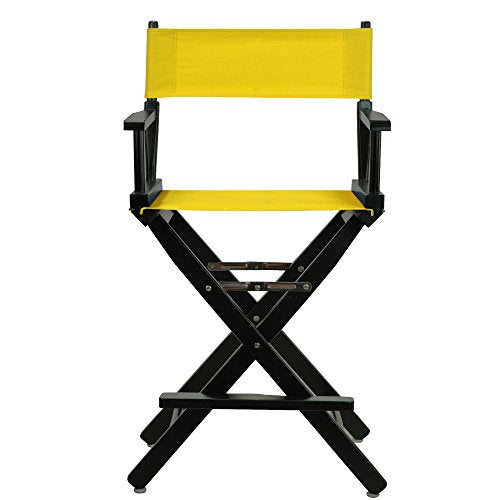 Casual Home 220-02/021-34 Director Chair 24" - Counter Height BlackFrame/Gold Canvas