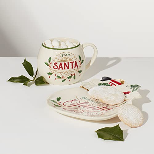 Lenox Holiday 2Pc Cookies for Santa, 2.09, Red & Green