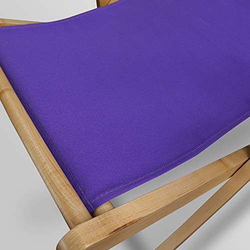 Casual Home Adjustable Sling Chair Natural Frame, Purple Canvas