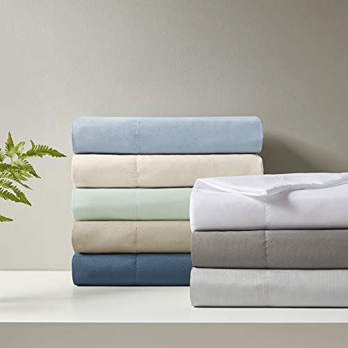Sleep Philosophy Smart Cool Microfiber Moisture-Wicking Breathable 3 Piece Cooling Sheet Set, Twin Size, White (SHET20-965)