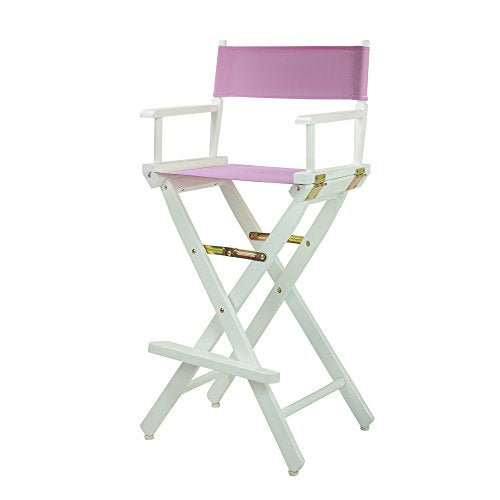 Casual Home 230-01/021-22 Director Chair, 30" - Bar Height, WhiteFrame/Pink Canvas