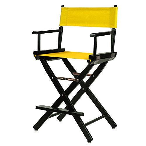 Casual Home 220-02/021-34 Director Chair 24" - Counter Height BlackFrame/Gold Canvas