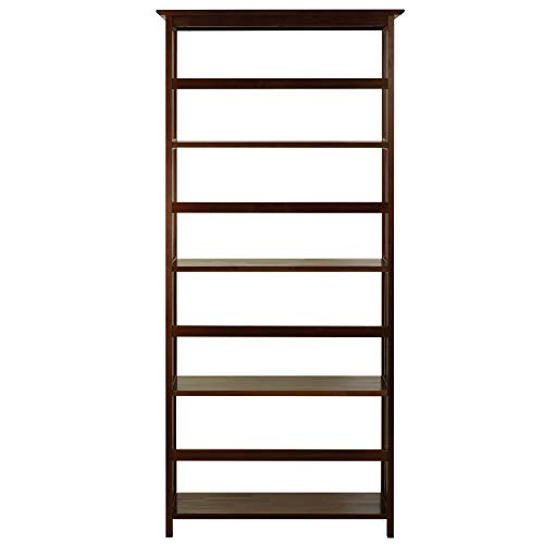 Casual Home Mission Style 5-Shelf Bookcase, Walnut