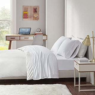 Intelligent Design Cotton Blend Jersey Knit Bed Sheet Set Wrinkle Resistant