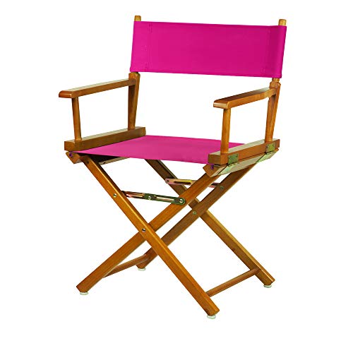 Casual Home 200-55/021-30 18" Honey Oak Frame-Magenta Canvas Director Chair Classic Height, OakFrame