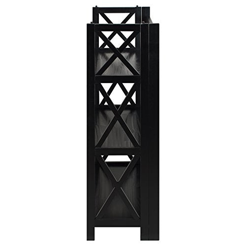 Casual Home Montego 3-Shelf Folding Bookcase, Black