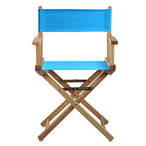 Casual Home 200-00/021-27 Director Chair 18" - Classic Height Natural Frame/Turquoise Canvas