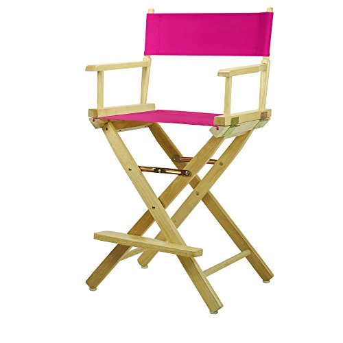 Casual Home 220-00/021-30 Director Chair 24" - Counter Height Natural Frame/Magenta Canvas