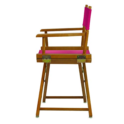 Casual Home 200-55/021-30 18" Honey Oak Frame-Magenta Canvas Director Chair Classic Height, OakFrame