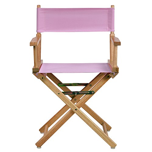 Casual Home 200-00/021-22 Director Chair 18" - Classic Height Natural Frame/Pink Canvas