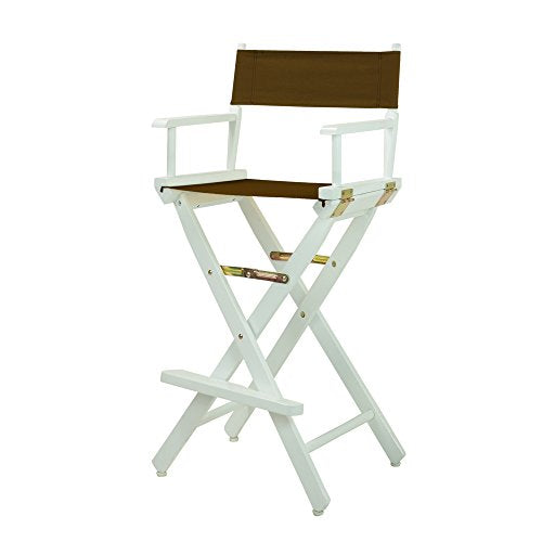 Casual Home 230-01/021-45 Director Chair 30" - Bar Height WhiteFrame/Brown Canvas