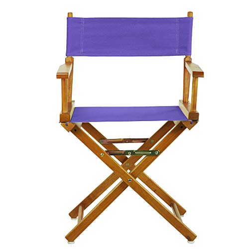 Casual Home 200-55/021-41 Honey Oak Director Chair 18" - Classic Height OakFrame/Purple Canvas
