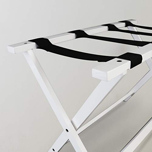 Casual Home Extra Wide Luggage Rack, 29.75"W x 15"D x 19.25"H, White