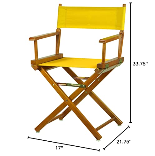 Casual Home 200-55/021-34 Director Chair 18" - Classic Height Honey OakFrame/Gold Canvas