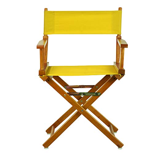 Casual Home 200-55/021-34 Director Chair 18" - Classic Height Honey OakFrame/Gold Canvas