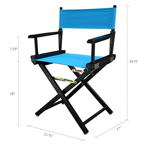 Casual Home 200-02/021-27 Director Chair 18" - Classic Height BlackFrame/Turquoise Canvas