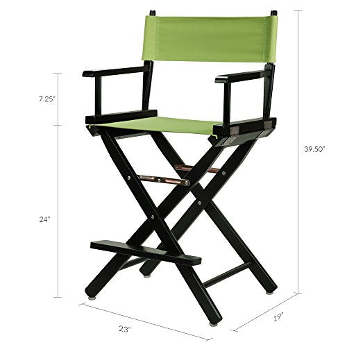 Casual Home 220-02/021-72 Director Chair 24" - Counter Height BlackFrame/Lime Green Canvas