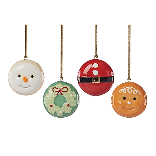 Lenox Macaron Christmas Characters 4-Piece Ornament Set, 0.58, Multi, Porcelain