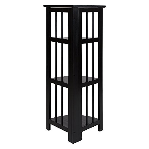 Casual Home 4 tier Corner Folding Bookcase, Black