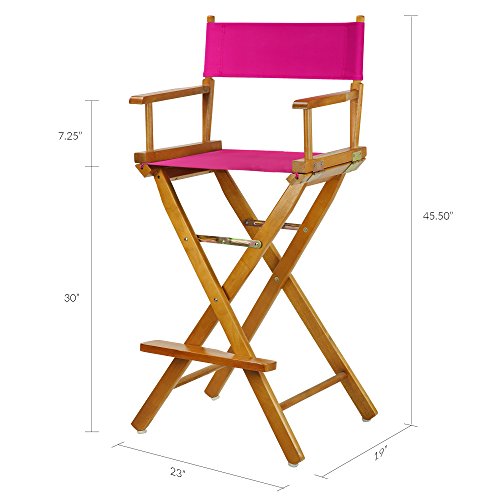 Casual Home 230-05/021-30 Director Chair 30" - Bar Height Honey OakFrame/Magenta Canvas