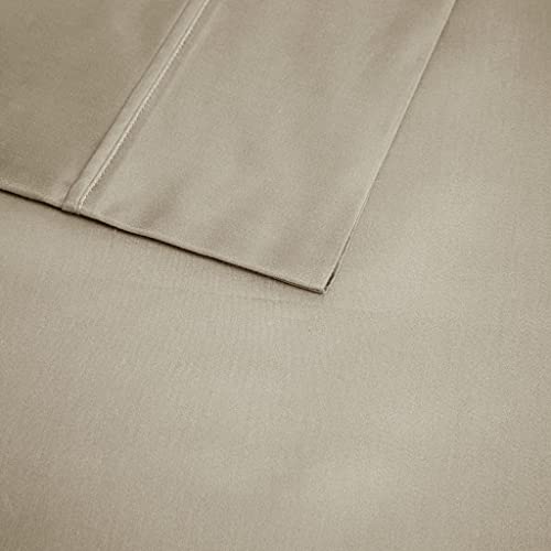 Beautyrest Cotton and Polyester Sateen Cooling Sheet Sets with Khaki BR20-1913