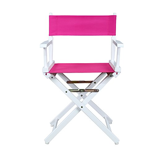 Casual Home 200-01/021-30 Director Chair 18" - Classic Height WhiteFrame/Magenta Canvas