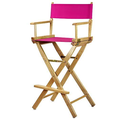 Casual Home 230-00/021-30 Director Chair 30" - Bar Height Natural Frame/Magenta Canvas