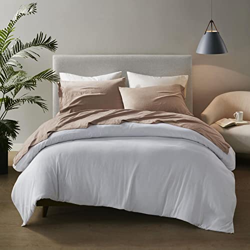 Madison Park Linen Blend Cotton and Linen Pillowcase with Warm Taupe MP21-7884