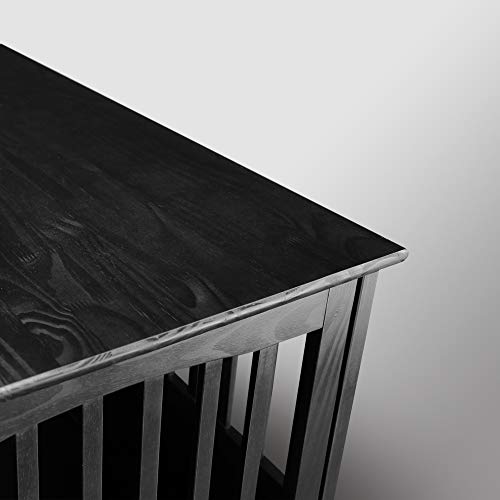 Casual Home Wooden Medium Pet Crate, End Table, Black