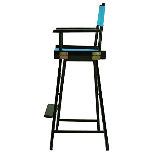 Casual Home 230-02/021-27 Director Chair 30" - Bar Height BlackFrame/Turquoise Canvas