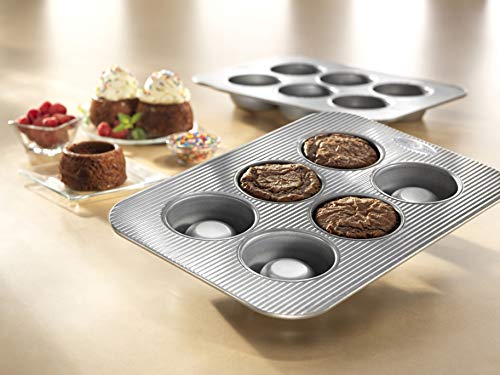 USA Pan Brownie Bowl Dessert Pan, 6 Cup, Aluminized Steel