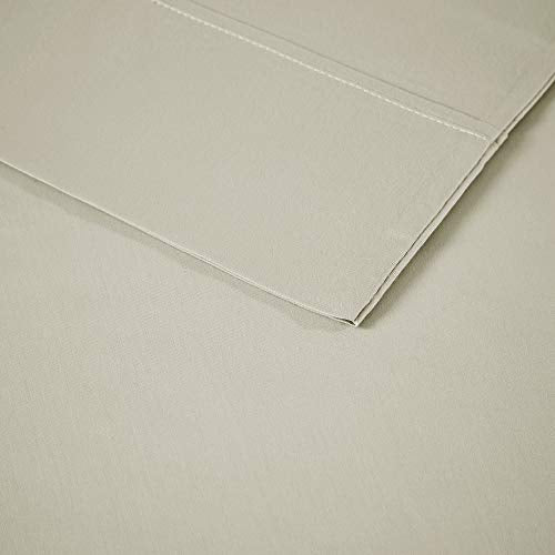 Madison Park 1500 Thread Count Queen Bed Sheets, Casual Count Cotton Bed Sheet, Ivory Bed Sheet Set 4-Piece Include Flat Sheet, Fitted Sheet & 2 Pillowcases