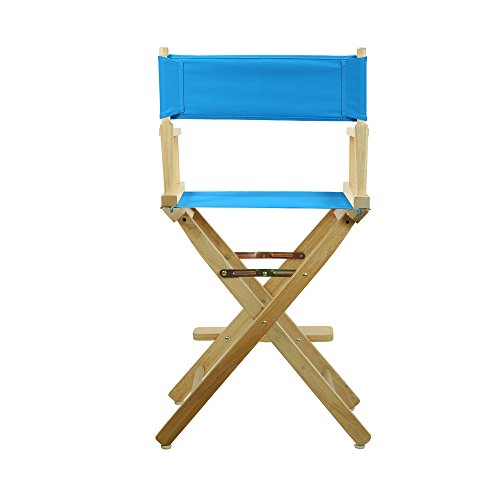 Casual Home 220-00/021-27 Director Chair 24" - Counter Height Natural Frame/Turquoise Canvas