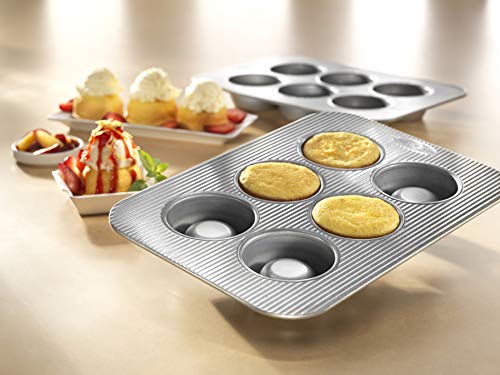 USA Pan Brownie Bowl Dessert Pan, 6 Cup, Aluminized Steel