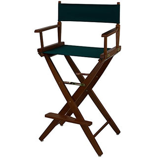 American Trails Extra-Wide Premium 30" Director's Chair Mission Oak Frame with Hunter Green Canvas, Bar Height