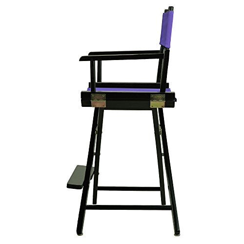 Casual Home 220-02/021-41 Director Chair 24" - Counter Height BlackFrame/Purple Canvas