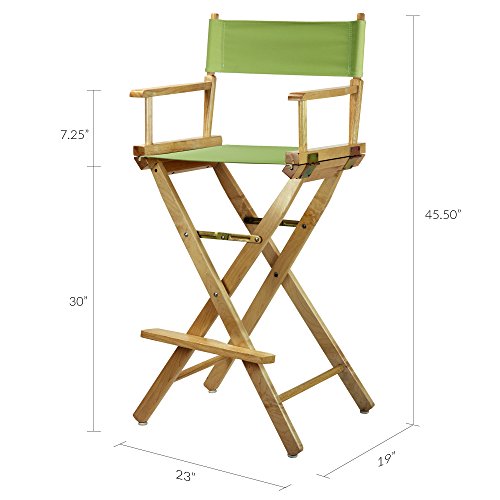 Casual Home 230-00/021-72 30" Natural Frame-Lime Green Canvas Director Chair Bar Height