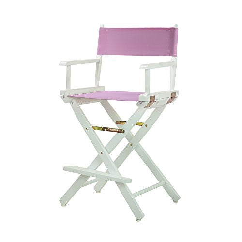 Casual Home 220-01/021-22 Director Chair, 24" - Counter Height, WhiteFrame/Pink Canvas