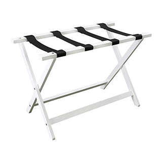 Casual Home Extra Wide Luggage Rack, 29.75"W x 15"D x 19.25"H, White