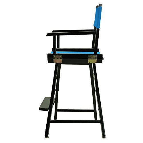 Casual Home 220-02/021-27 Director Chair 24" - Counter Height BlackFrame/Turquoise Canvas