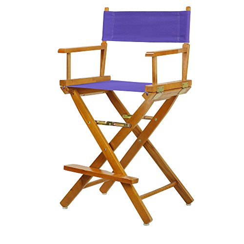 Casual Home 220-05/021-41 Honey Oak Director Chair 24" - Counter Height OakFrame/Purple Canvas